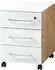 KADIMA DESIGN MUENCHEN Rollcontainer 3 Schubladen, Glasfront, Chalet-Eiche/weiß (BARK4201_242)