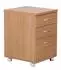KADIMA DESIGN OTTAWA Rollcontainer 3 Schubladen, Buche, 40x60x45cm (SAFWL1.342)