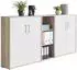 Mid.you Office Edition SW Set 8 Aktenschrank 6 Fächer, weiß/Sonoma Eiche, 213x114x33cm (001067008001)