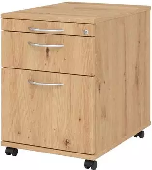 bümö Rollcontainer mit Hängeregistratur, Asteiche, abschließbar (BU-AC20-R-R-BM)