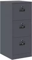 vidaXL Aktenschrank Anthrazit 44 x 50 x 106,5 cm Kaltgewalzter Stahl