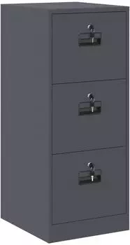 vidaXL Aktenschrank anthrazit 44x50x106,5cm Kaltgewalzter Stahl (891600)