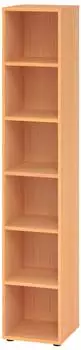 bümö Smart Aktenregal Holz 6 Ordnerhöhen Buche (BU-964RE-6)