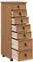 vidaXL CORONA Rollcontainer mit Schubladen, honigbraun (42040535)