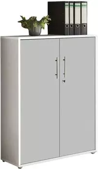 Mid.you Office Edition Aktenschrank grau/weiß, 2 Fächer, 84,4x113,6x33cm (001067006317)