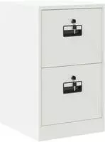 vidaXL Aktenschrank Wei&szlig; 44 x 50 x 74,5 cm Kaltgewalzter Stahl