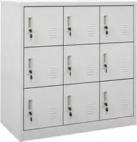 vidaXL Schlie&szlig;fachschrank Hellgrau 90x45x92,5 cm Stahl