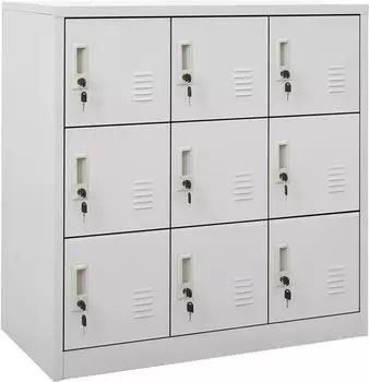 vidaXL Schließfachschrank hellgrau 90x45x92,5cm Stahl (336440)
