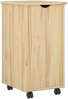 vidaXL Rollcontainer Massivholz Kiefer 34x39x65,5cm