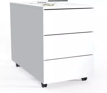 VCM Dalosa Rollcontainer 3 Schubladen, weiß, 39x70x55cm (Dalosa703SB)