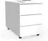 VCM Dalosa Rollcontainer 3 Schubladen, weiß, 39x70x55cm (Dalosa703SB)