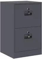 vidaXL Aktenschrank Anthrazit 45,5 x 42 x 74,5 cm Kaltgewalzter Stahl