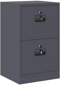 vidaXL Aktenschrank anthrazit 45,5x42x74,5cm kaltgewalzter Stahl (891612)