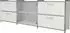 Kerkmann Artline Sideboard 2OH, 236x38x78cm, 4 Schubfächer, Glastüren, weiß (13732610)