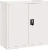 vidaXL Aktenschrank Wei&szlig; 90x40x90 cm Stahl