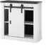 Furn.Design Stove Aktenschrank Schiebetür, weiß/anthrazit, Pinie-Nachbildung, 165x76x60cm