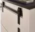 Furn.Design Stove Aktenschrank Schiebetür, weiß/anthrazit, Pinie-Nachbildung, 165x76x60cm