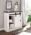 Furn.Design Stove Aktenschrank Schiebetür, weiß/anthrazit, Pinie-Nachbildung, 165x76x60cm