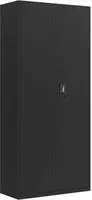 vidaXL Aktenschrank Schwarz 90x40x200 cm Stahl