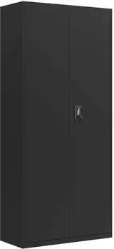 vidaXL Aktenschrank 4 F&auml;cher, Stahl, schwarz, 90x40x200cm (339762)