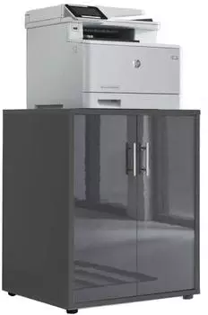 Mid.you Office Edition Druckerschrank 2 Türen, anthrazit/anthrazit hochglanz (001067015612)