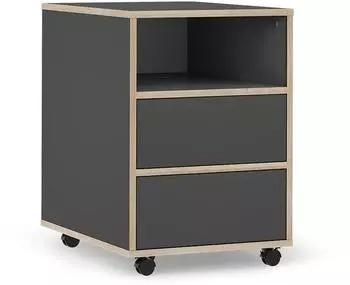 VICCO Tetrix Rollcontainer anthrazit, 2 Schubladen, 42x55cm (56549)