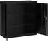vidaXL Aktenschrank aus Stahl, schwarz, 90x40x90cm (339730)