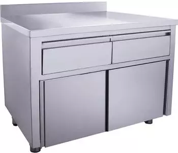 Saro Schiebet&uuml;renschrank mit 2 Schubladen und Aufkantung, 1200x700mm (700-2305)