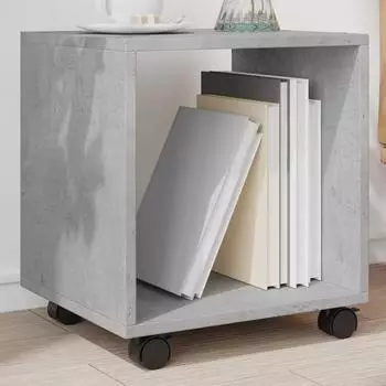vidaXL Rollschrank betongrau 37x33x42,5cm Holzwerkstoff