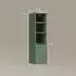 Livinity Piave Universalschrank grün, 1 Tür, Holzwerkstoff, 30,2x120x40cm (800001620106)