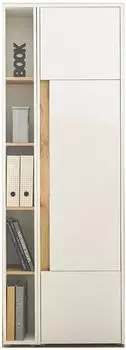 Furn.Design Aktenschrank Set 2-teilig, weiß/Eiche Wotan, 70x200cm, 5 Ordnerhöhen