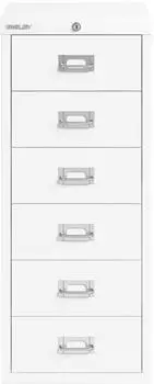 Bisley MultiDrawer Schubladenschrank DIN A4, 6 Schubladen, verkehrsweiß (LA296696)