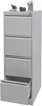 MCW Hängeregisterschrank H16 Legal + A4, abschließbar, 134x46x62cm, grau (MCW-H16)