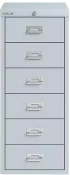 Bisley MultiDrawer Schubladenschrank 6 Schubladen, lichtgrau, Metall (LA296645)