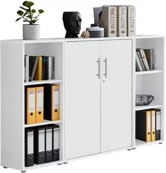 moebel-dich-auf TABOR 2 Aktenschrank abschließbar, weiß/weiß matt (VKE.TSW2WWmatt)