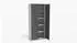 Mid.you Office Edition SW Set 1 Aktenschrank hoch, grau/Anthrazit Hochglanz, 8 Fächer, 168,8x185,6x33cm