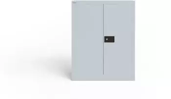 Bisley Universal Flügeltürenschrank Stahl, lichtgrau, 2 OH (E402B81S645)