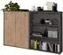 Mid.you Office Edition-SW SET 1 Aktenschrank anthrazit/Eiche, 4 Fächer, 168,8x113,6x33cm (001067017002)