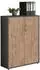 Mid.you Office Edition-SW SET 1 Aktenschrank anthrazit/Eiche, 4 Fächer, 168,8x113,6x33cm (001067017002)