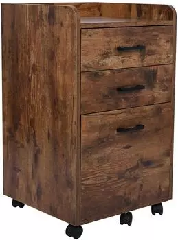 OEM Rollcontainer mit 3 Schubladen, dunkelbraun, 42x40x72cm (begryf_5906138369413)