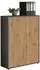 Mid.you Office Edition Aktenschrank anthrazit/Eiche Artisan, 4 Fächer, 168,8x113,6x33cm (001067017005)