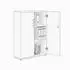 Mid.you Office Edition Aktenschrank anthrazit/Eiche Artisan, 4 Fächer, 168,8x113,6x33cm (001067017005)