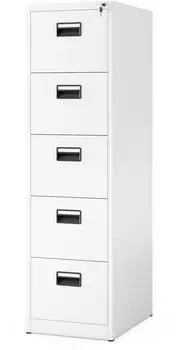 Jan Nowak SARA V5 H&auml;ngeregistraturschrank Stahl, 5 Schubladen, 162x46x62cm (V005)