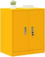 vidaXL Aufbewahrungsschrank Senfgelb 60 x 40 x 70 cm Stahl