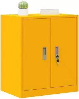 vidaXL Aufbewahrungsschrank senfgelb 60x40x70cm Stahl
