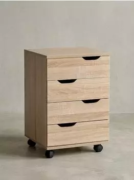 KADIMA DESIGN Rollcontainer Sonoma 3 Schubladen, 40x60x40cm (4255632586941)