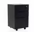 HJH Office DAVIK Rollcontainer 3 Schubladen, abschließbar, schwarz (928015)