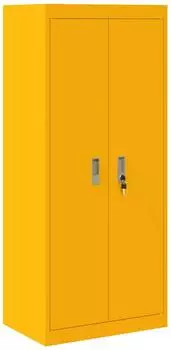vidaXL Aufbewahrungsschrank senfgelb 60x40x140cm Stahl