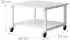 Relaxdays Druckertisch mit Rollen, 2 Ebenen, 50kg, 32x50x50cm, weiß