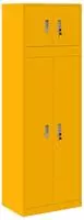 vidaXL Aufbewahrungsschrank 2 stk. Senfgelb 60 x 40 x 180 cm Stahl